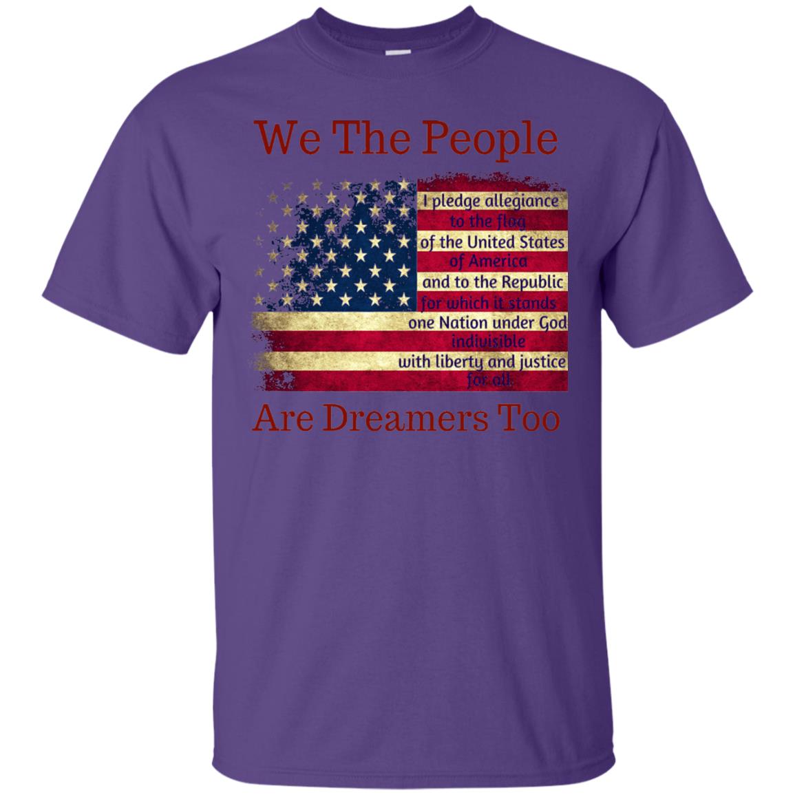 Americans We Are People Are Dreamers Too T-shirt Purple