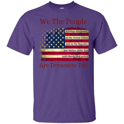 Americans We Are People Are Dreamers Too T-shirt Purple