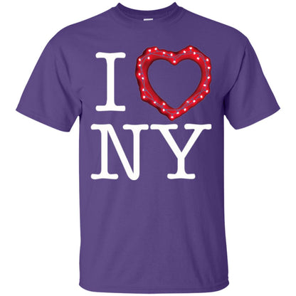 I Heart Love Ny Glowing String Lights New York T-shirt Purple