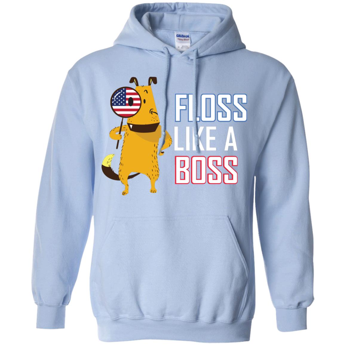 Floss Like A Boss Dog Shirt Light Blue