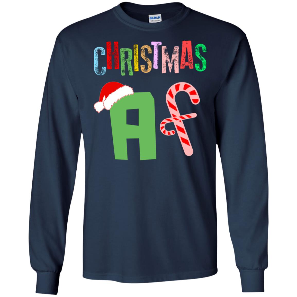 Chrismas Af X-mas Gift Shirt For Mens Or Womens Navy