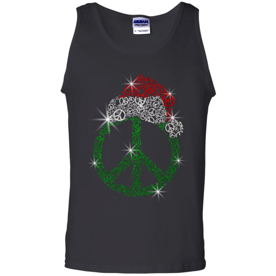 Peace Sign With Santa Ha Christmas Idea Gift Shirt Black