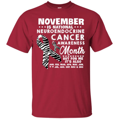 November Is National Neuroendocrine Cancer Awareness Month But For Me It's Also 12 Months Shirt Cardinal