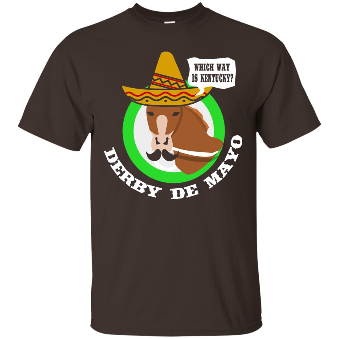 Derby De Mayo Kentucky Sombrero Mexican Horse Race T-shirt Dark Chocolate