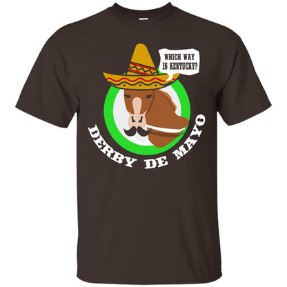 Derby De Mayo Kentucky Sombrero Mexican Horse Race T-shirt Dark Chocolate