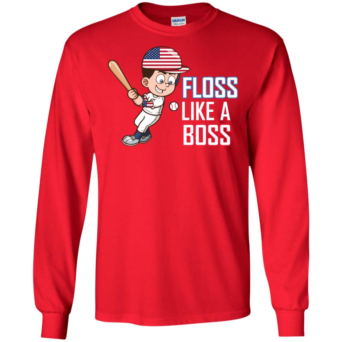 Floss Like A Boss Shirt For Baseball Players Red