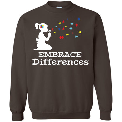 Embrace Differences Autism Awareness T-shirt Dark Chocolate