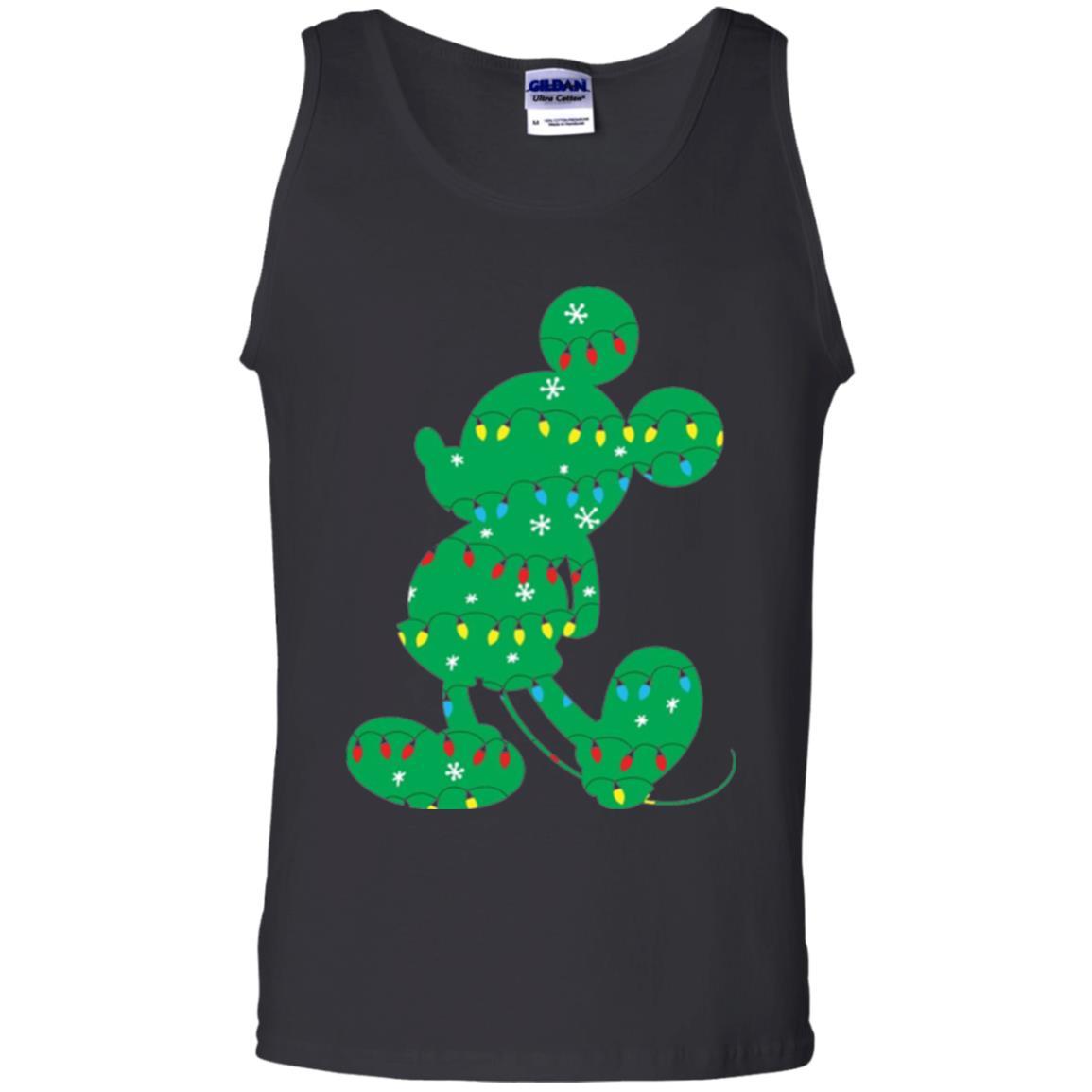 Christmas T-shirt Disney Mickey Mouse Fairy Lights Black