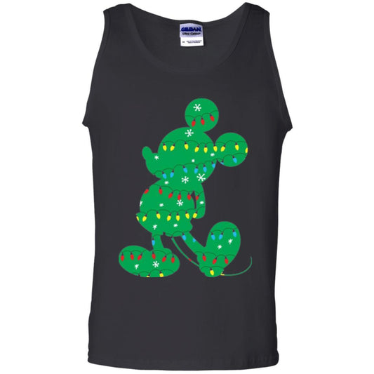 Christmas T-shirt Disney Mickey Mouse Fairy Lights Black