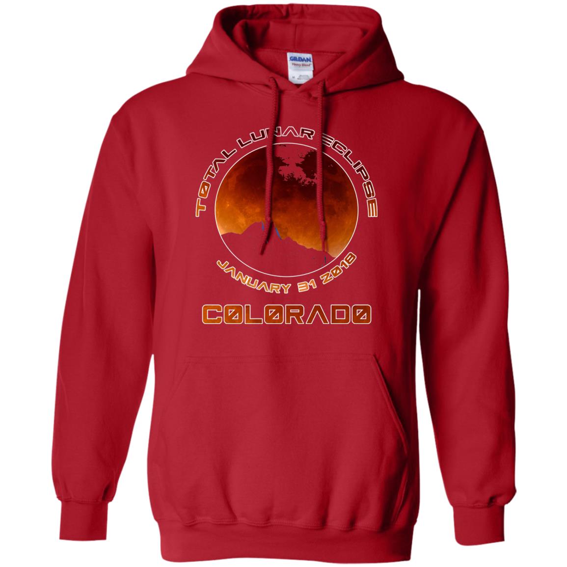 Colorado Lunar Eclipse 2018 T-shirt January 31 Red