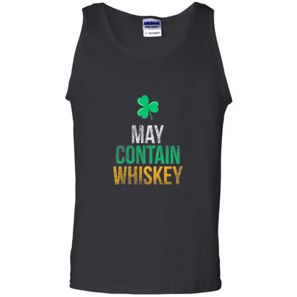 Funny St. Patricks Day T-shirt May Contain Whiskey Black