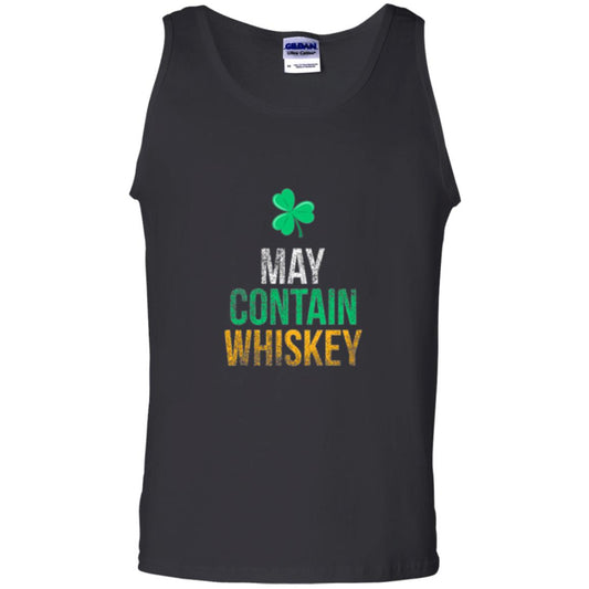 Funny St. Patricks Day T-shirt May Contain Whiskey Black