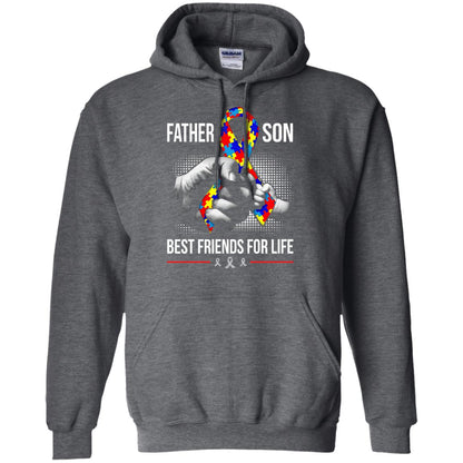 Father And Son Best Friends For Life Autism Awareness T-shirt Dark Heather