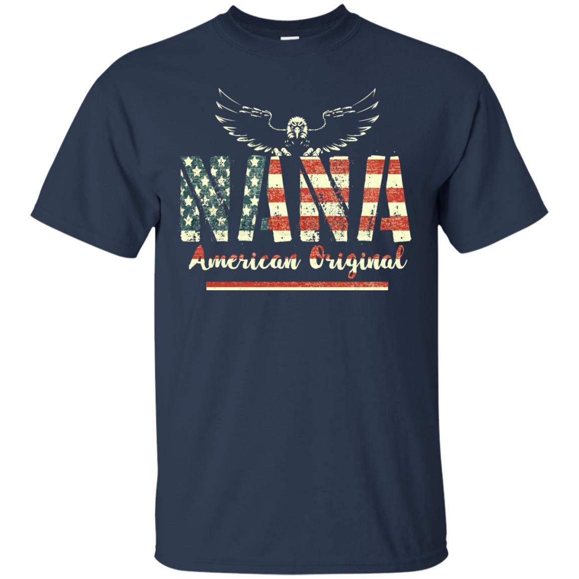 Nana American Original Grandparents T-shirt Navy