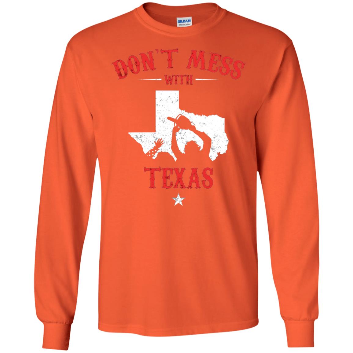 Don_t Mess With Texas Chainsaw T-shirt Orange