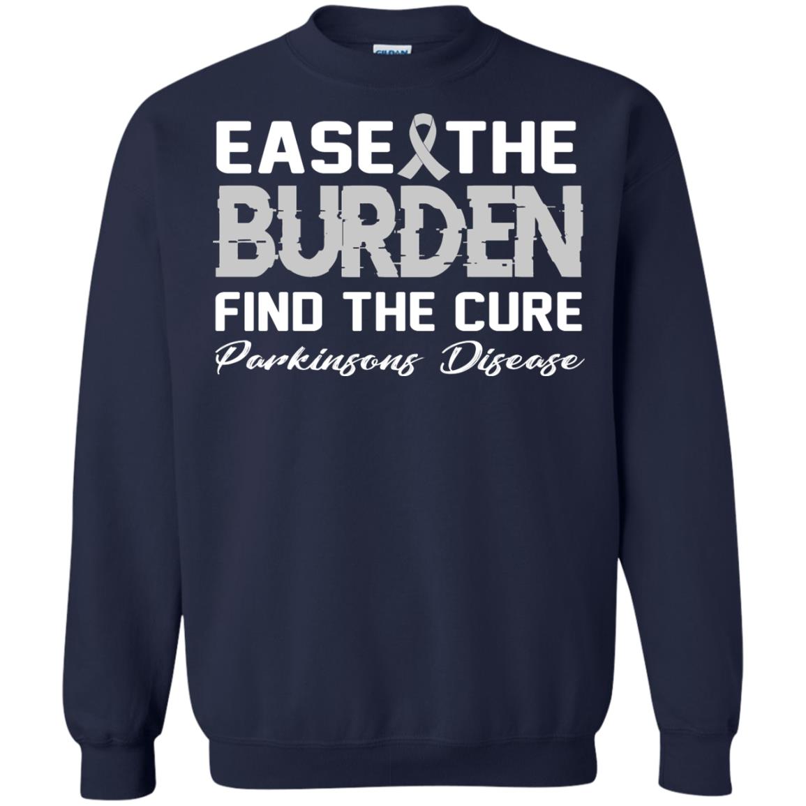 Ease The Burden Find The Cure Parkinson's Awareness T-shirt Navy
