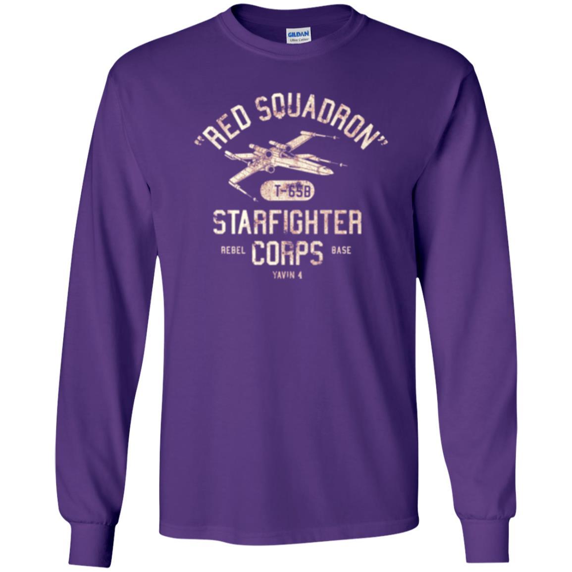 Film T-shirt Red Squadron T-65b Starfighter Rebel Corps Base Purple