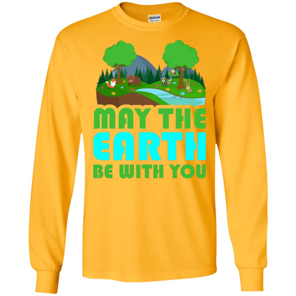 May The Earth Be With You Earth Day T-shirt Gold