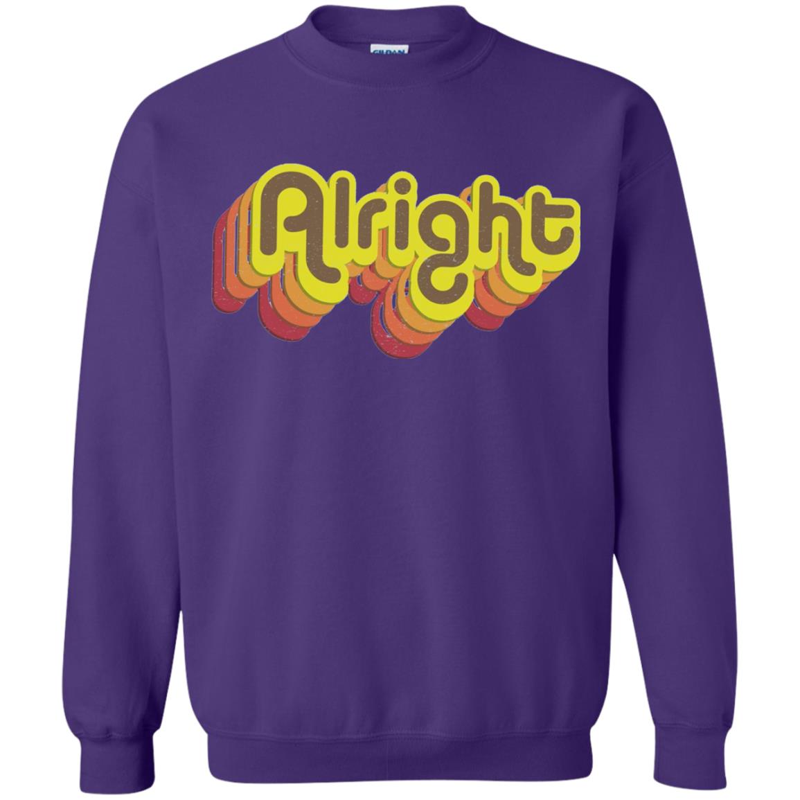 Alright Alright Shirt Funny Retro 70s Purple
