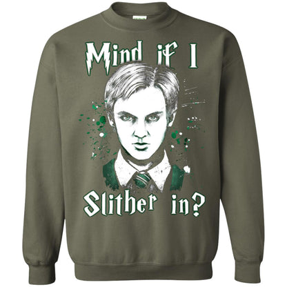 Mind If I Slither In Slytherin House Harry Potter Shirt Military Green