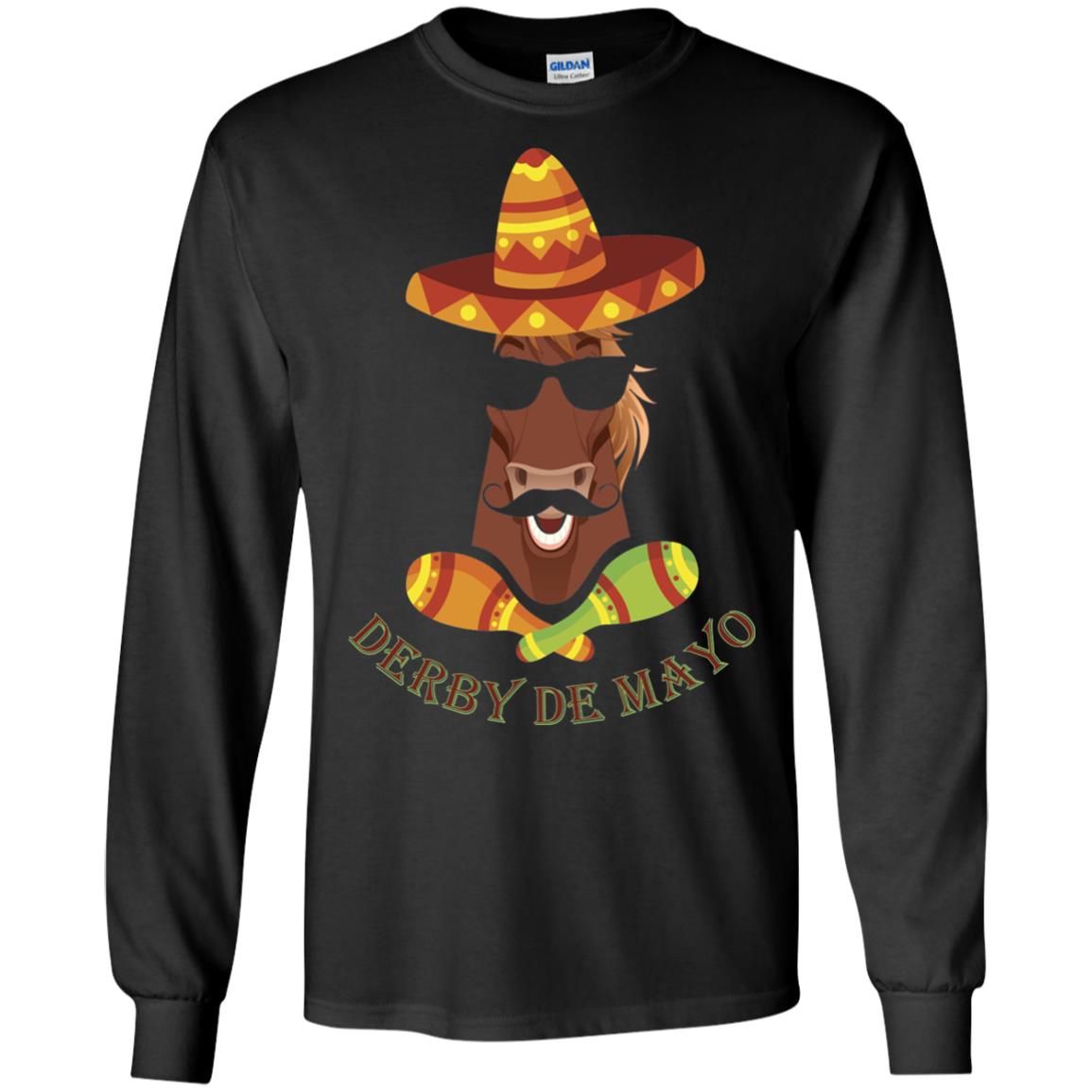 Derby De Mayo Kentucky Horse Race Sombrero Mexican T-shirt Black