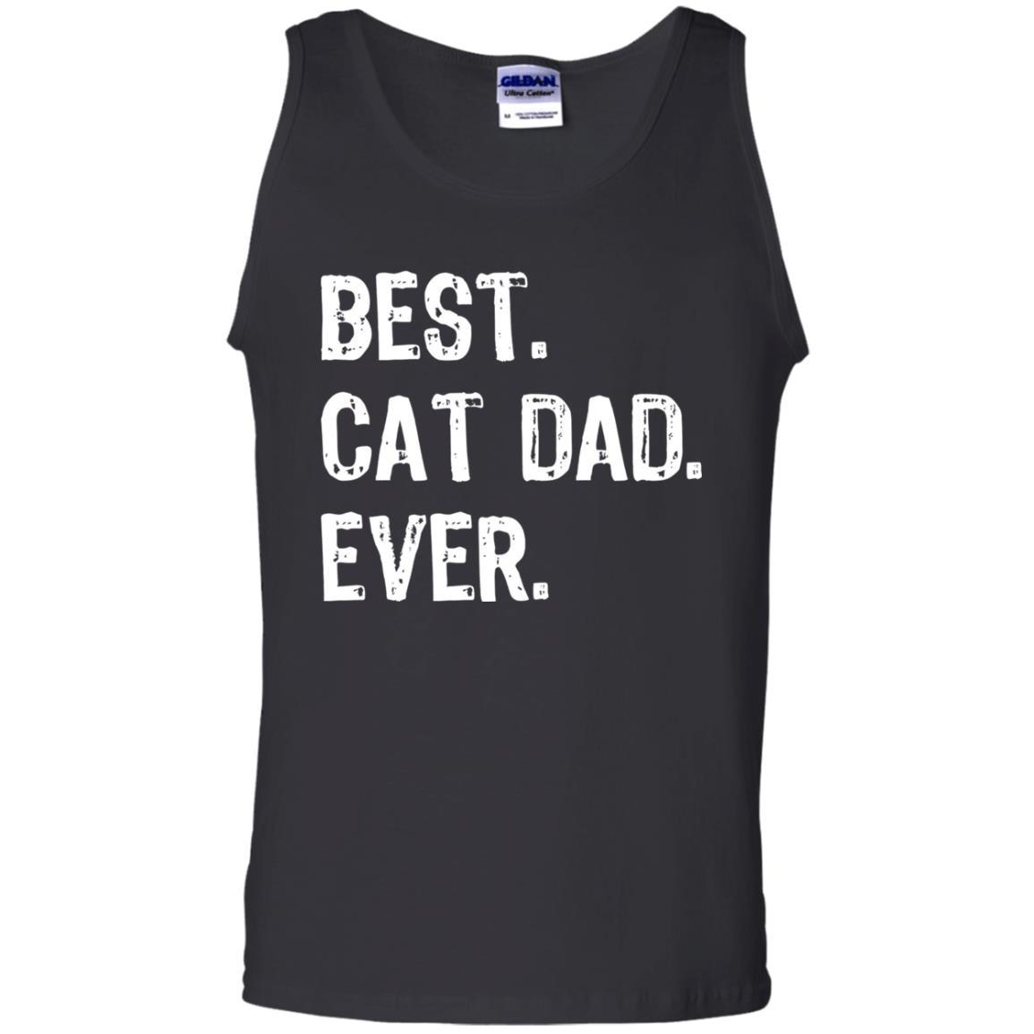Cat Lover T-shirt Best Cat Dad Ever Black