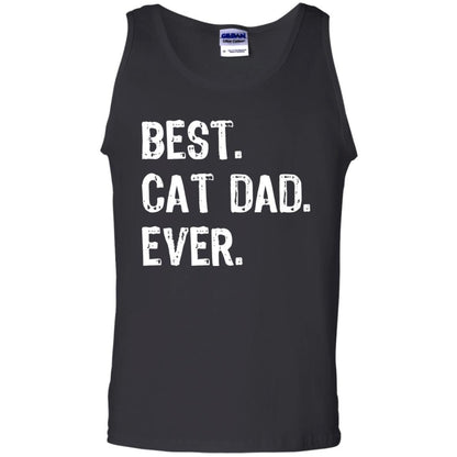 Cat Lover T-shirt Best Cat Dad Ever Black