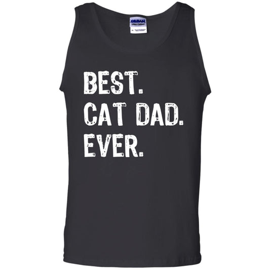 Cat Lover T-shirt Best Cat Dad Ever Black