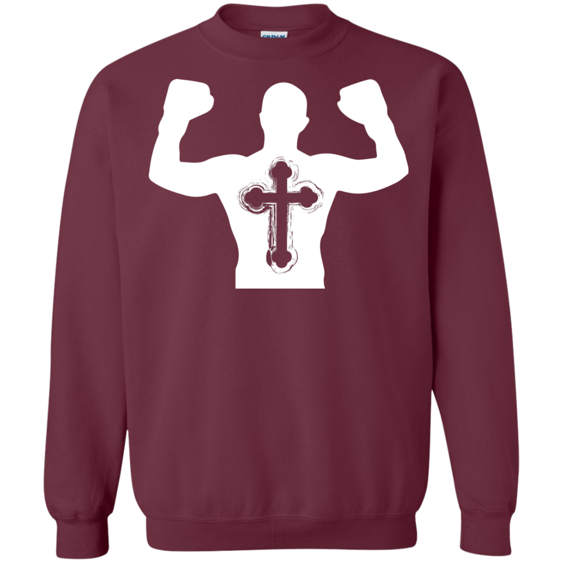 Christian Gym Exercise Workout T-shirt Maroon