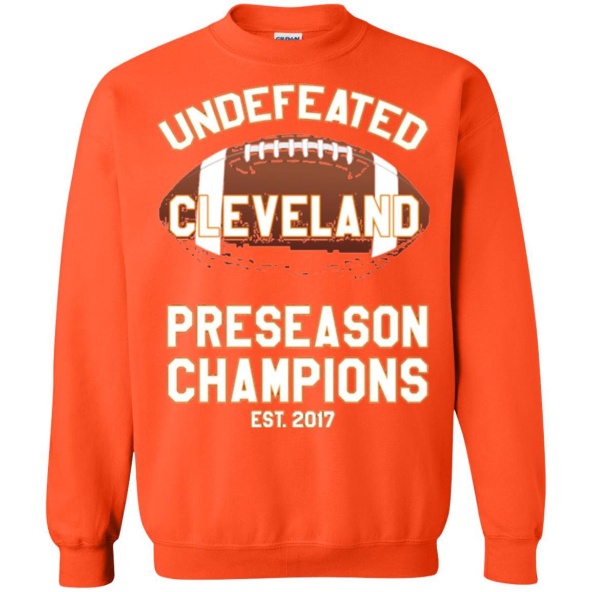Football T-shirt Cleveland Football Undefeated Preseason Champion Orange