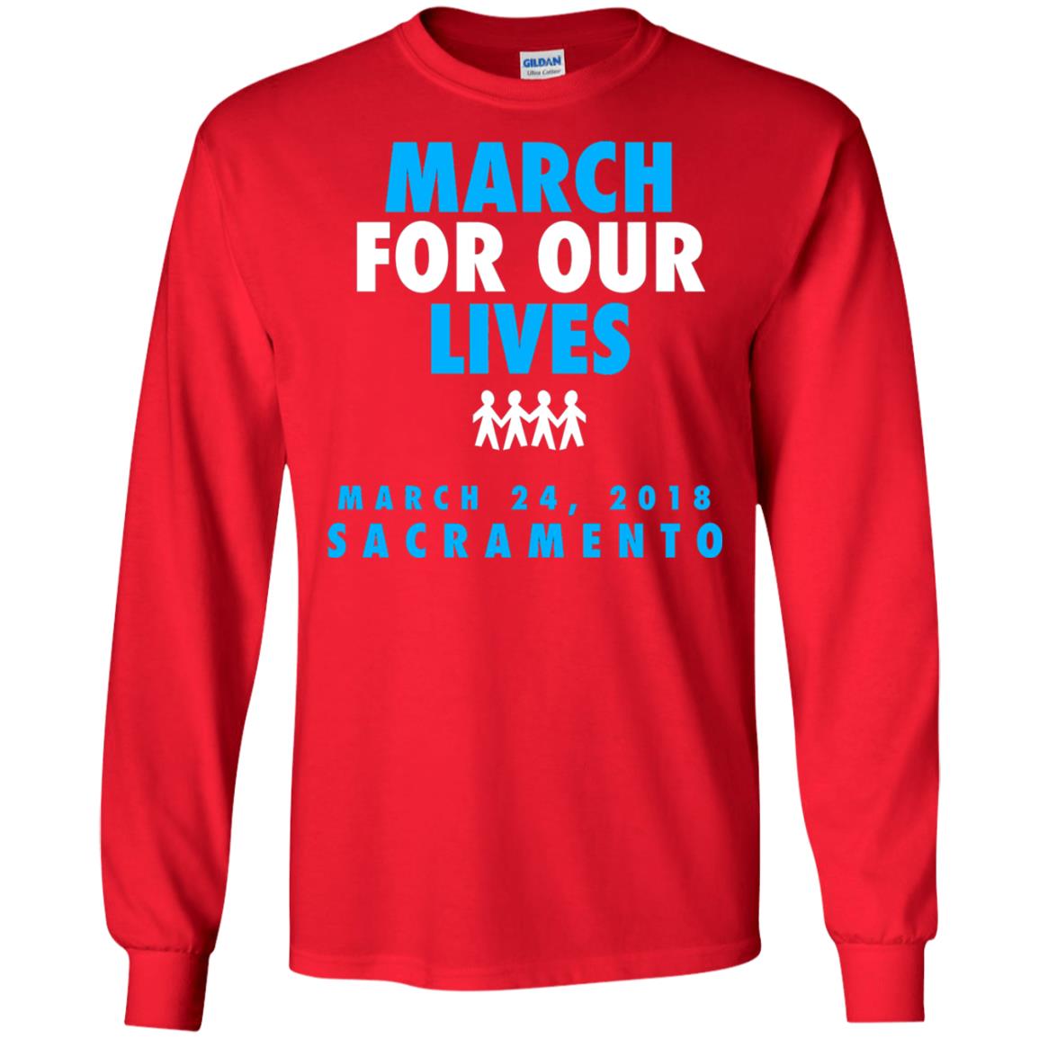 March For Our Lives March 24 2018 Sacramento Anti Gun T-shirt Red