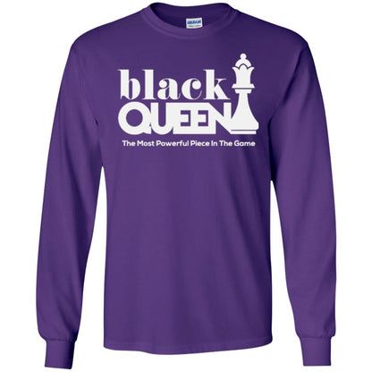 Black Queen The Most Powerful Piece In The Game Proud Black Woman T-shirt Purple