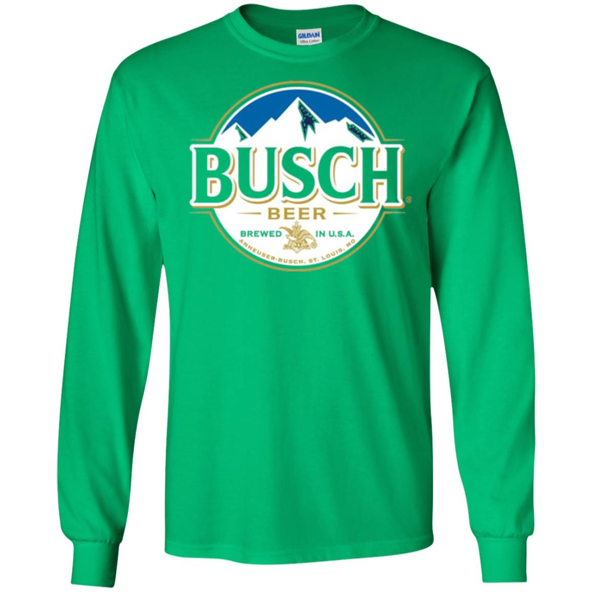 Beer Lovers T-shirt Busch Beer Irish Green