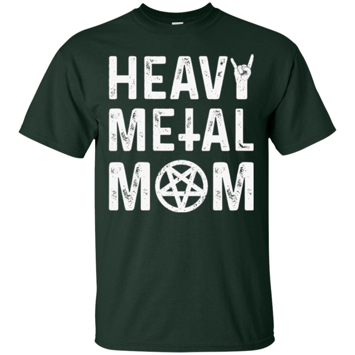 Heavy Metal Mom Vintage Band Music Concert Mother T-shirt Forest Green