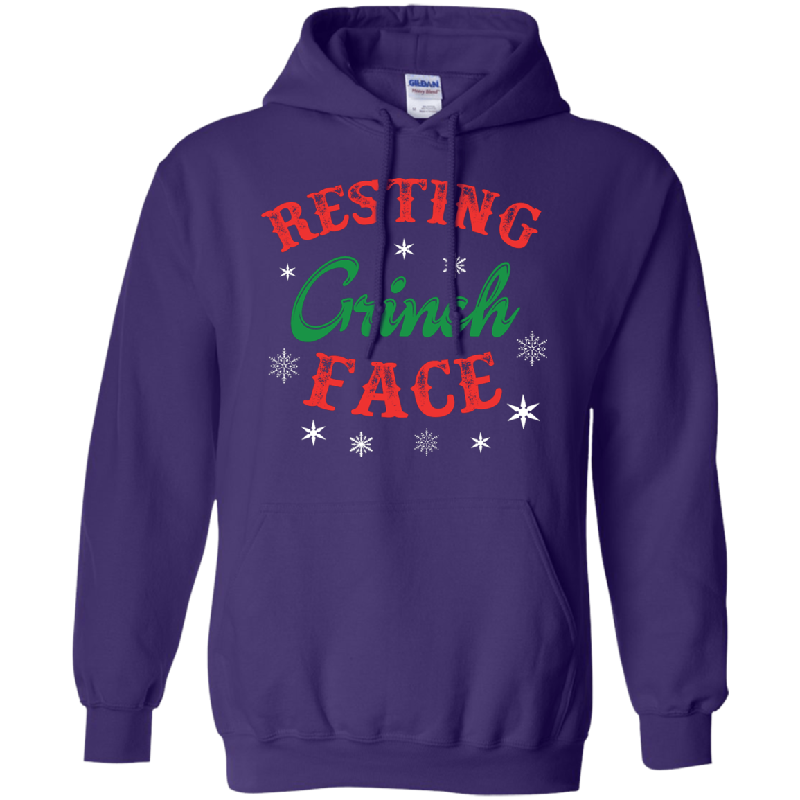 Christmas T-Shirt Resting Grinch Face Purple