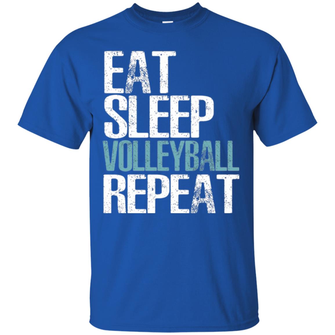Volleyball T-shirt Eat Sleep Volleyball Repeat Royal