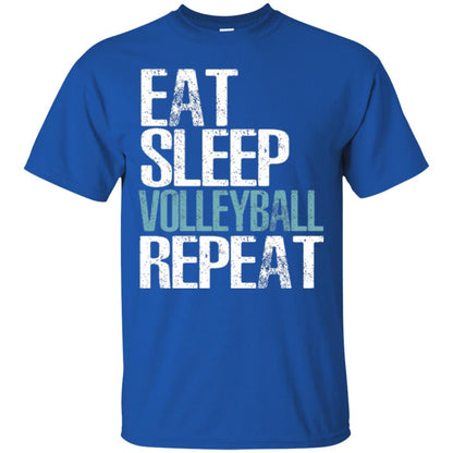 Volleyball T-shirt Eat Sleep Volleyball Repeat Royal