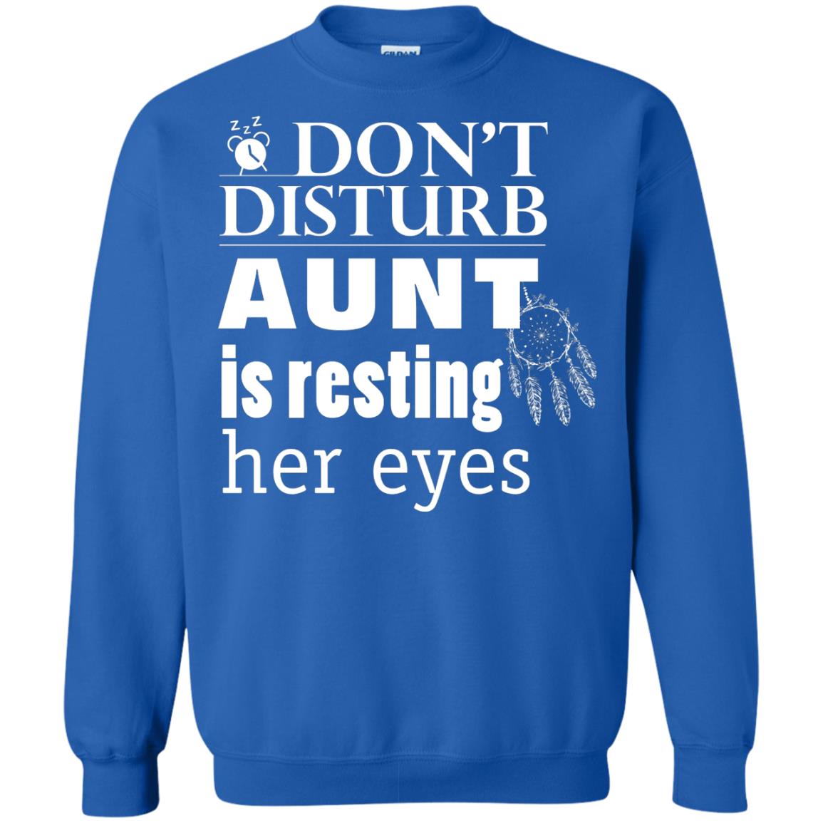 Don't Disturb Aunt Is Resting Her Eyes Funny Auntie Shirt Royal