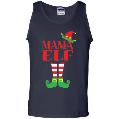 Family Christmas T-shirt Mama Elf T-shirt Navy