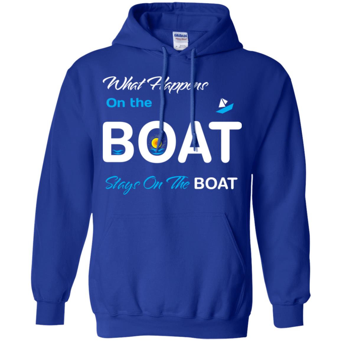 What Happens On The Boat Stay On The Boat Summer Vacation Shirt Royal