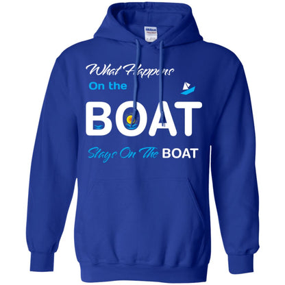 What Happens On The Boat Stay On The Boat Summer Vacation Shirt Royal