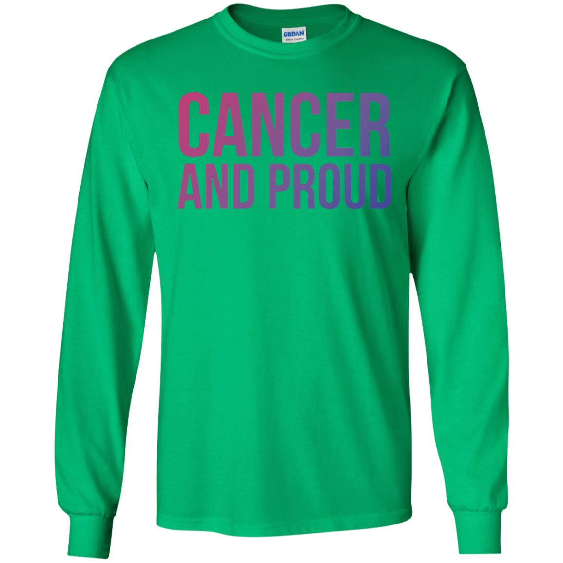 Cancer And Proud Lgbt Gear Bi Flag Gradient Shirt Irish Green
