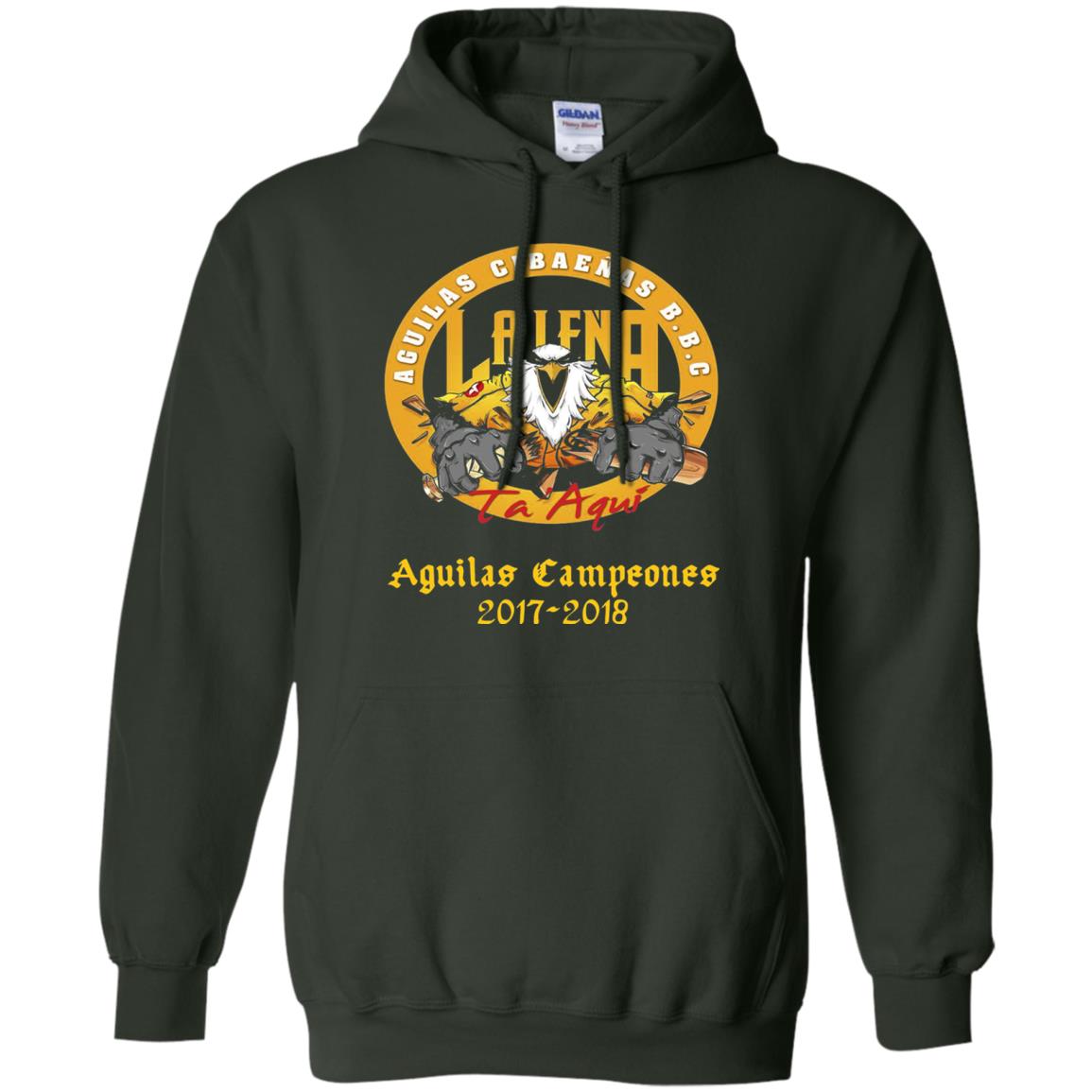 Baseball Lover T-shirt Aguilas Cibaenas Campeones 2017-2018 Forest Green