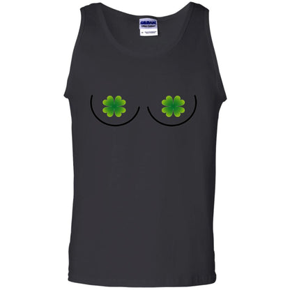 Irish Shamrock Boobs St. Patrick_s Day T-shirt Black