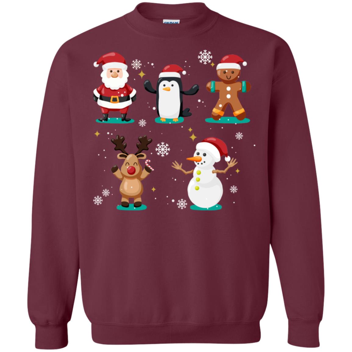 Christmas Character Ideas Gift Shirt Maroon