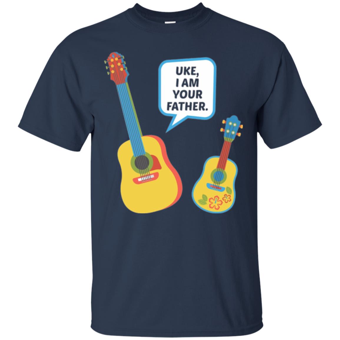 Ukulele Lovers T-shirt Uke I Am Your Father Navy