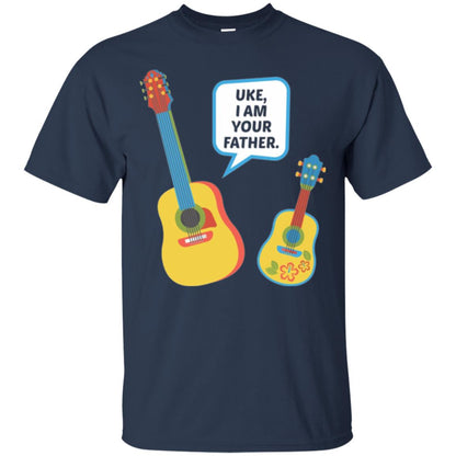 Ukulele Lovers T-shirt Uke I Am Your Father Navy
