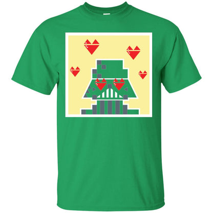 Star Wars Vader Pixel Heart Eyes Valentine_s Graphic T-shirt Irish Green