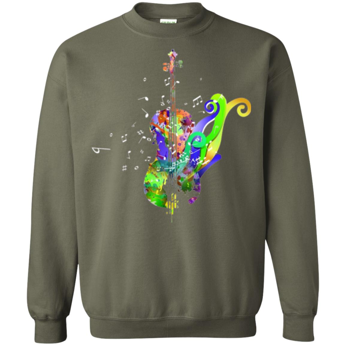 Violin Musical Artist Music T-shirt Military Green