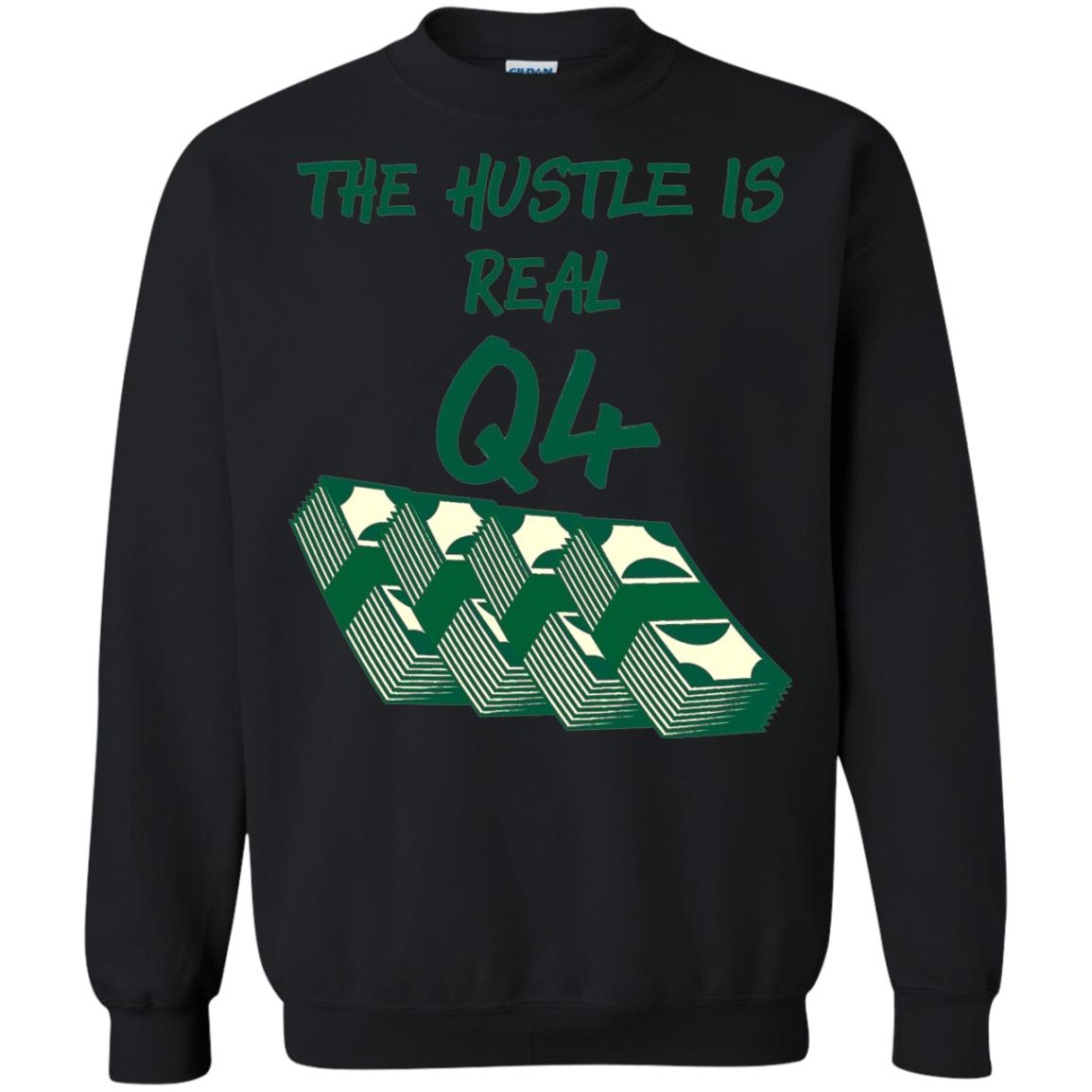 Money T-shirt The Hustle Is Real Q4 Making Money Novelty Black